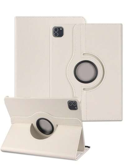 1pc 360-Degree Rotatable Multi-Angle Stand Protective Case Compatible With IPad Mini 1/2/3/4/5/6/Mini7, IPad 9.7/10.2/10.5, IPad Air 4/5, IPad Pro 11-Inch, IPad Air 11-Inch (M3) 2025, IPad (A16) 11 Inch 11th Generation 2025, With 3-Gear Physical Stand, Elastic Strap To Prevent Falling, Fits Different IPad Models With Varied Port Positions