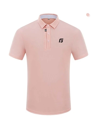 Men's Golf Short Sleeve Breathable Quick Dry T-Shirt Top High Elasticity Summer Sports Polo Shirt Gym Clothes Men Golfing Outfit