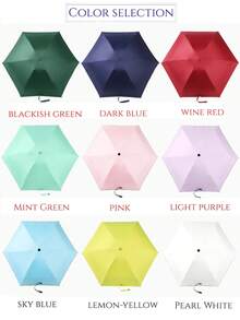 1入組超輕&迷你可折疊的雨傘,膠囊雨傘口袋雨傘,黑色膠水塗層防紫外線太陽雨傘,簡單設計雨具,太陽&雨雨傘 - 淡紫色 - 查看 7