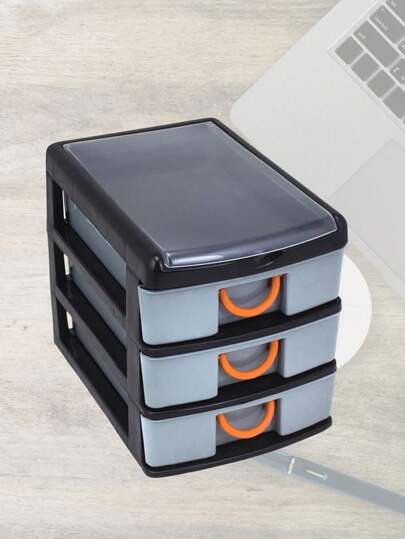 Organizador Mini Gaveteiro Multiuso Mesa 3 Gavetas Caixa Organizadora