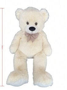 Lee's Brothers 1入組100CM大尺寸可愛毛絨絨毛熊,完美節日禮物適用於兒童 - 米色 - 查看 4