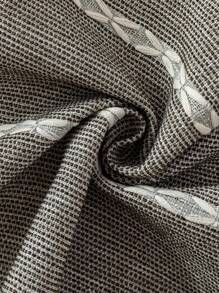 Minimalist Style Table Runner With Pocket For Coffee Table, Gray Striped Polyester, For Indoor Use - Grey - View 10
