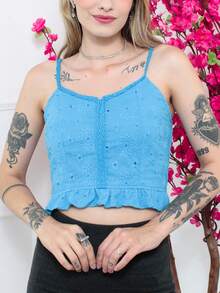 Women Tank Tops & Camis - 淺藍色 - 查看 3