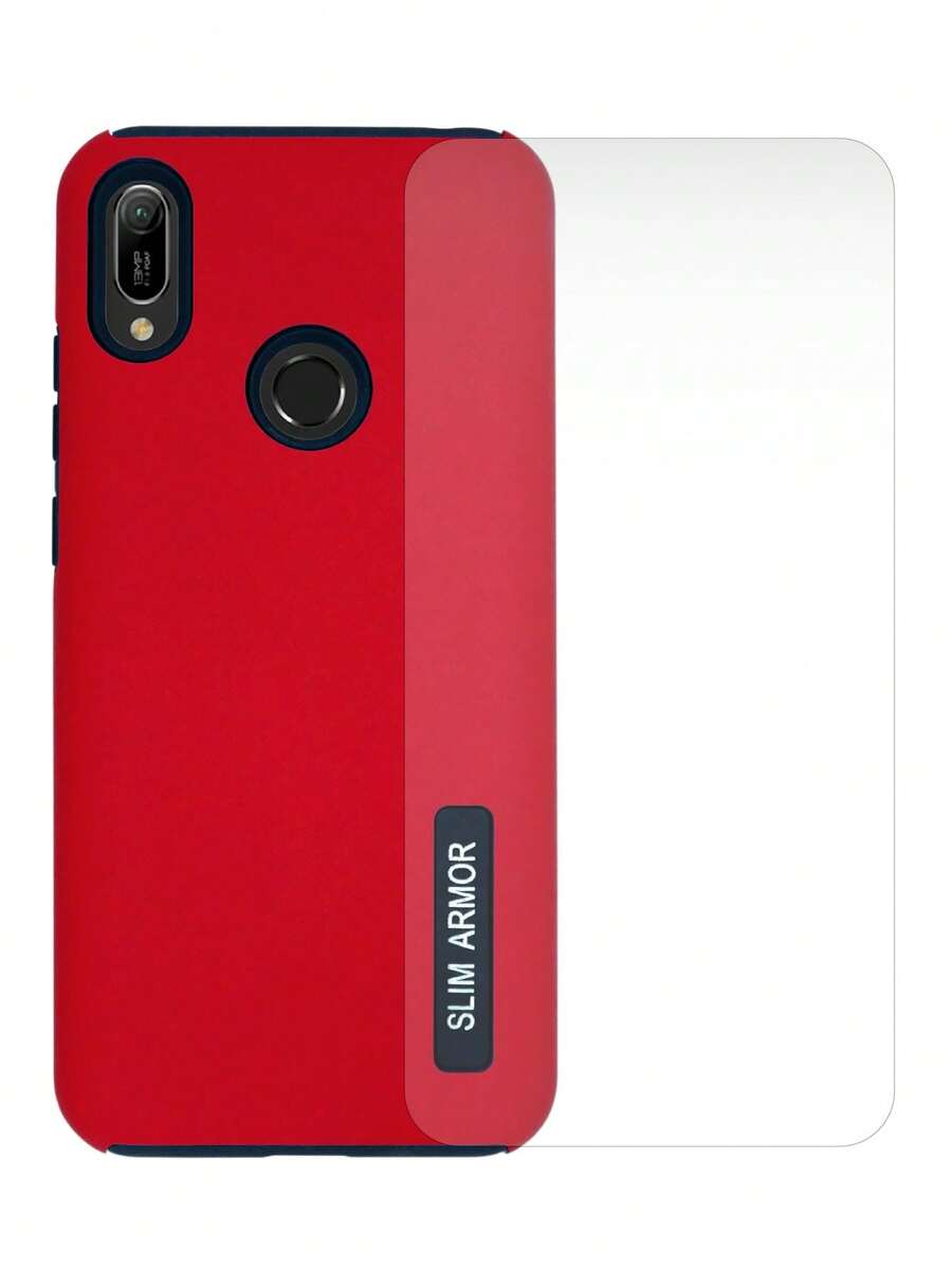 Funda New Case Uso Rudo Para Huawei Y6 2019 + Mica - Rojo - Ver 1