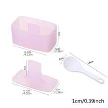 1set  Spam Musubi Mold Non Stick Rectangular Sushi Maker Mold DIY Sushi Rice Ball Kitchen Musubi Maker Onigiri Press Mold, Kitchen Stuff - Pink - View 9