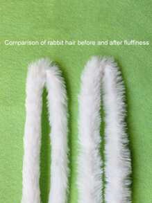 1Pc/1M Plush Rabbit Hair Iron Wire Thread Twist Rope Ribbon Bar Strip Stick String Multicolor Felt Fabric DIY Sewing Accessory - White - View 5