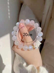 1 件兔子珠女士手链，日常佩戴首饰 - 白色 - 查看 7