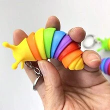 1 Miếng Ngẫu nhiên Mini Fidget Slug Móc chìa khóa Đồ Chơi 3D Articulated Co giãn Sâu bướm Giác quan Giảm bớt căng thẳng Linh hoạt Tay Đồ chơi Vòng treo chìa khóa Cái túi - Nhiều màu - Xem 4