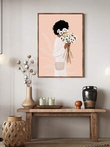 簡潔、清新、現代、抽象女性海報藝術畫,適用於無框牆壁裝飾 - 彩色 - 查看 5