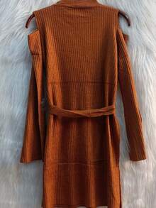 Women Knit Tops - 鏽棕色 - 查看 2