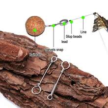 50 件魚餌不鏽鋼餵食器餵食器爆炸鉤彈簧托盤掛釣配件 - 銀色 - 查看 4