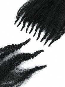 18寸/24寸 瑪莉扭轉髮單片頭裝交織髮,預分拆彈性非洲扭曲髮,髮辮天然黑春季扭曲髮,適用於女性 (18寸,24寸1b)