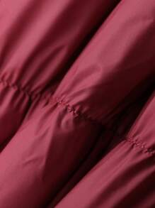 Annil 女童冬季桑蚕加厚保暖外套百搭短款羽绒服红色 - 紅色 - 查看 4