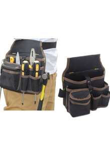1 Pièce Sac De Taille À Outils Multi-poches Extérieur, Sac De Rangement Portable Pour Outils De Réparation À Domicile, Meubles D'extérieur Pour Outils, Petit Sac Standard Pour Outils Avec Base Résistante À L'usure, Organisateur D'outils & Rangement, Tablier De Travail Pour Menuisiers Et Constructeurs Pour Bricolage À La Maison, Charpentier, Travailleur Du Bois, Plombier, Homme À Tout Faire, Cadeau Pour Papa, Père, , Ceinture À Outils, Et Sac Banane À Outils