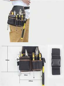 1 Pièce Sac De Taille À Outils Multi-poches Extérieur, Sac De Rangement Portable Pour Outils De Réparation À Domicile, Meubles D'extérieur Pour Outils, Petit Sac Standard Pour Outils Avec Base Résistante À L'usure, Organisateur D'outils & Rangement, Tablier De Travail Pour Menuisiers Et Constructeurs Pour Bricolage À La Maison, Charpentier, Travailleur Du Bois, Plombier, Homme À Tout Faire, Cadeau Pour Papa, Père, , Ceinture À Outils, Et Sac Banane À Outils