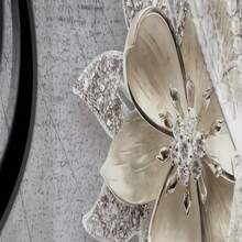 2 件裝珠寶花卉印花窗簾,適合廚房、臥室、客廳,簡約優雅的現代風格