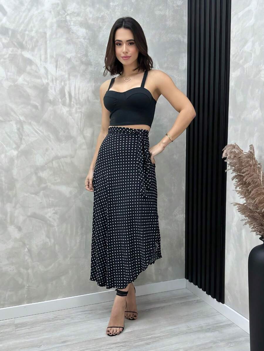 Women Skirts - Black and White - View 1