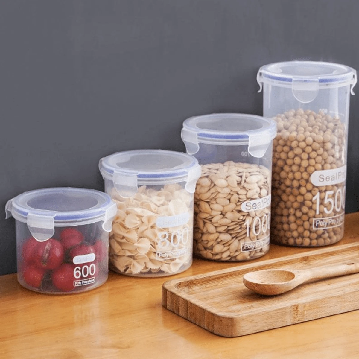 1pc Plastic Sealed Container, Suitable For Kitchen Fridge Storage Box ...