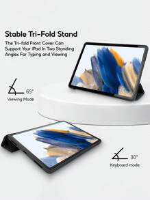 適用於三星Galaxy S6 Lite P610 P615 A7 A7 Lite A8.0 A10.1 A10.5 Tab A8 X205 X200 PU平板電腦保護套智能套 - 黑色 - 查看 7