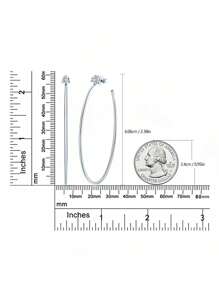 LI JIN 1 對女士大號圓形耳環,摩根石,d-e 顏色,vvs 級,925 純銀,鍍 18k 白金和黃金,適合日常佩戴 - 金色 - 查看 10