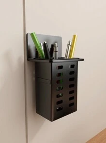 1set Plastic Wall-mounted Pen Holder For Home And Office Use - Black - View 7