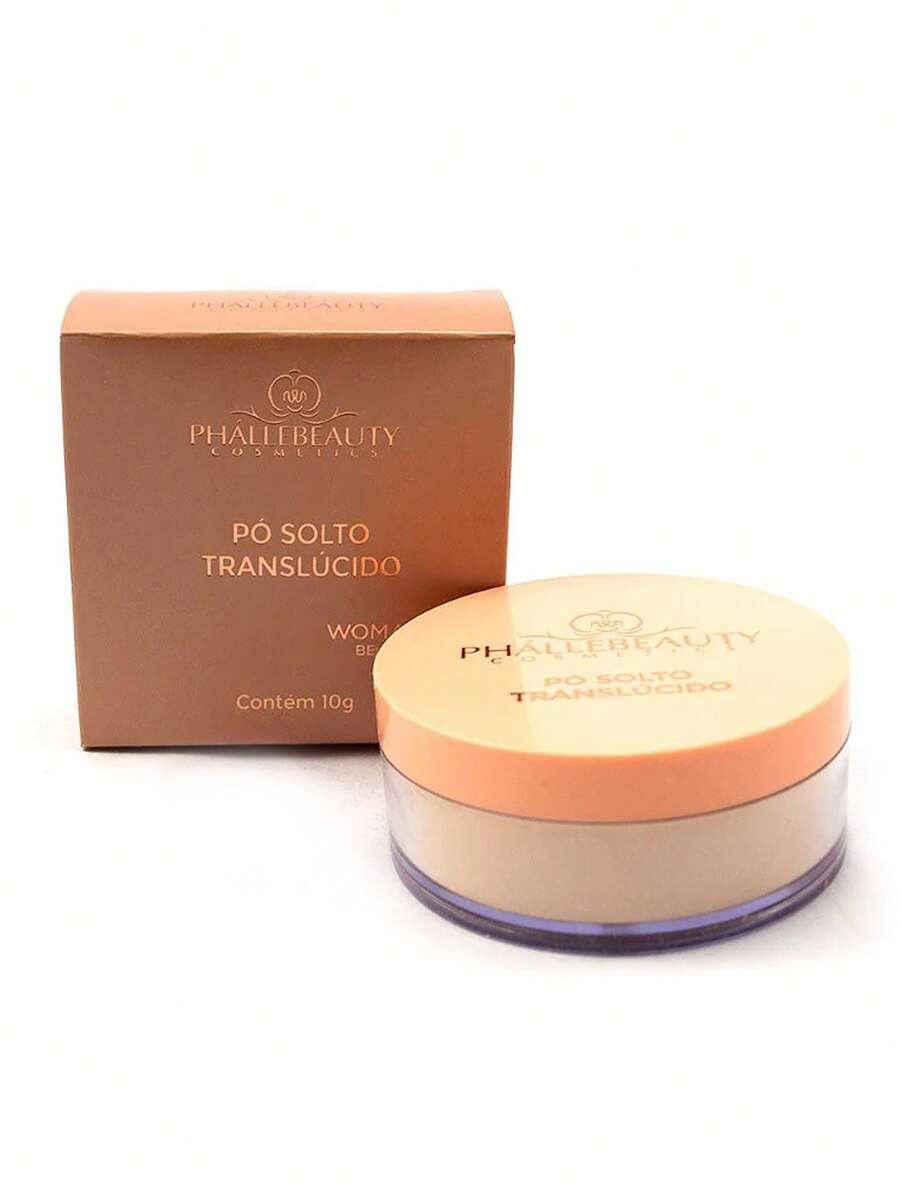 Pó Translúcido Efeito natural, longa duração e controle da oleosidade cosmeticos Phallebeauty Festa Junina - Bege - Visão 1