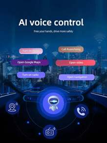 1入組13.1英寸8核6gb+128gb記憶體,2 Din車用導航/dvd/收音機,4g/wi-fi/gps/rds/am/fm,1920*1200 2k解析度,支援ai語音,支援android Auto,3d環繞dsp,麥克風,支援720p 360攝影機,支援5g Wi-fi,與一些豐田/鈴木車型兼容 - 黑色 - 查看 3