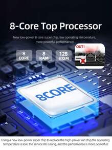 1入組13.1英寸8核6gb+128gb記憶體,2 Din車用導航/dvd/收音機,4g/wi-fi/gps/rds/am/fm,1920*1200 2k解析度,支援ai語音,支援android Auto,3d環繞dsp,麥克風,支援720p 360攝影機,支援5g Wi-fi,與一些豐田/鈴木車型兼容 - 黑色 - 查看 5