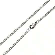 Cordão Masculino Corrente Veneziana Prateada Aço Inoxidável 60cm - Prata - Visão 3