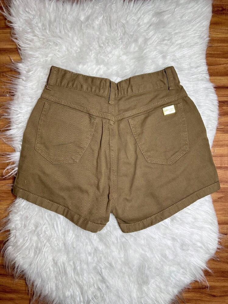 Women Denim Shorts - 鏽棕色 - 查看 2