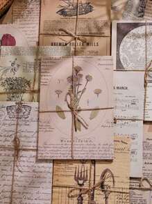 30 piezas Papel material vintage inspirado - Amarillo - Ver 1