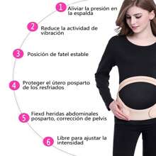 Faja Embarazada Maternidad Soporte Embarazo - Rosa - Ver 5
