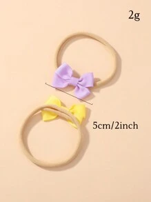 15pcs Solid Color Cute Bowknot Elastic Children's Headband For Kids Love Valentine