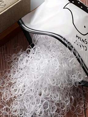 2000pcs Small Elastic Hair Ties In Ziplock Bags, High Elasticity, Strong Pull, No Hair Damage, Cute Headbands For Baby Girls And Children