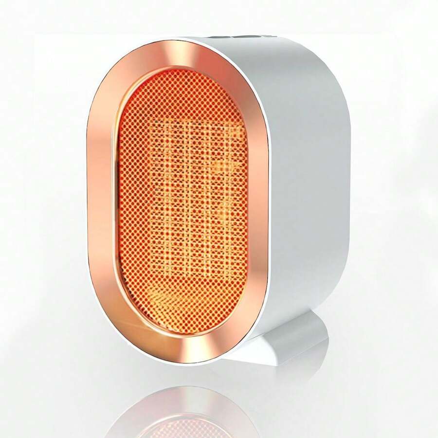 電暖器,1200瓦節能室內使用暖氣器,可調式2速可攜式加熱器風扇,配有過熱保護和傾斜關閉功能,適用於辦公室 - 白色 - 查看 1