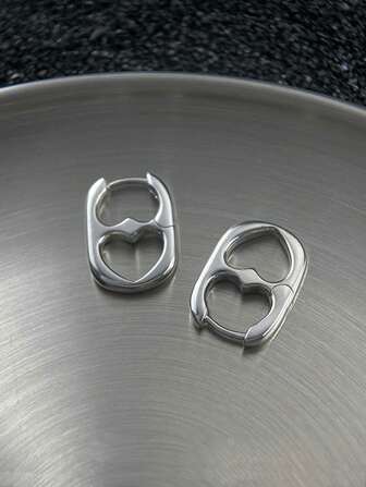 1pair Fashionable Hollow Heart Hoop Earrings For Women For Daily Decoration Valentines,Mom,Mother,Mother's Day,Gift