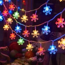 Christmas Decoration Lights For Home, Table, Fireplace In Autumn - Wreath, String Lights, Snowflakes, Stars, Pinecones Christmas Decor Christmas Gift Thanksgiving Christmas Tree Decor Ornaments Christmas Light Bedroom Decor Home Decor Party Decor Holiday Festival Room Decor