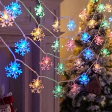 Christmas Decoration Lights For Home, Table, Fireplace In Autumn - Wreath, String Lights, Snowflakes, Stars, Pinecones Christmas Decor Christmas Gift Thanksgiving Christmas Tree Decor Ornaments Christmas Light Bedroom Decor Home Decor Party Decor Holiday Festival Room Decor
