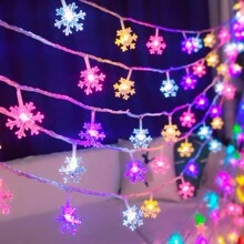 Christmas Decoration Lights For Home, Table, Fireplace In Autumn - Wreath, String Lights, Snowflakes, Stars, Pinecones Christmas Decor Christmas Gift Thanksgiving Christmas Tree Decor Ornaments Christmas Light Bedroom Decor Home Decor Party Decor Holiday Festival Room Decor