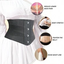 1pc Shapewear Body Shaper Belt For Tummy Control - Black - View 4