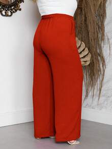 Plus Size Pants - 亮橙色 - 查看 2