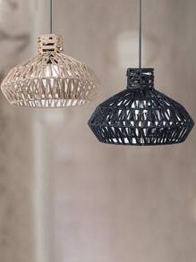 1 件柳条灯罩，编织吊灯罩，仿绳编织灯罩，藤条灯具灯罩，适用于客厅卧室天花板、家居装饰、房间装饰、墙壁装饰 - 黃色 - 查看 4