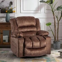 Modern Ergonomic Lounge 360 Degree Swivel Velvet Massage Rocker Recliner Chair With Heat And Massager