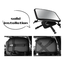 Baby Car Mirror - Facing Back Seat Infant Mirror With Wide Crystal Clear View, Shatterproof, Fully Assembled, Crash Tested And Certified - Black - View 9