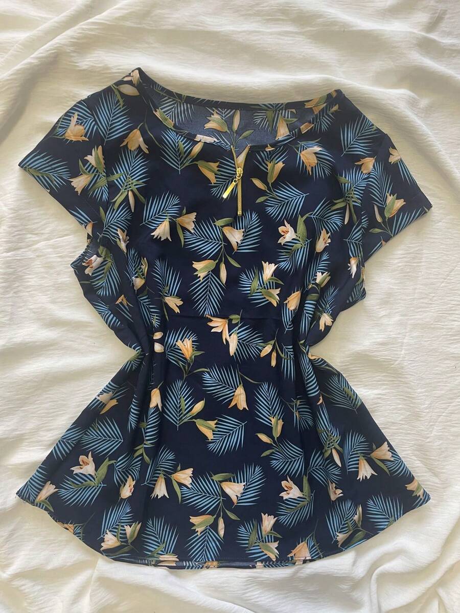 Women Tops - Màu xanh hải quân - Xem 1