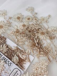 1pack/20pcs Daisy Plant Decoration Pet Waterproof Sticker Back To School - Multicolor - View 2