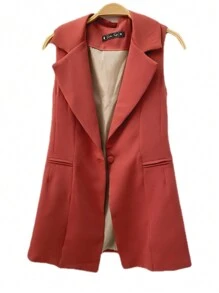 Women Blazers - Màu Đỏ Sâu - Xem 2