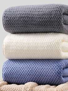 Coral Fleece Comfortable Soft Absorbent Hair Towel, Hand Towel, Bath Towel, Beach Towel For Men And Women, With Options Of 1pc Regular Size (hair Towel Or Hand Towel Or Bath Towel) Or 1pc Large Size (hair Towel Or Bath Towel) Or 1pc Beach Towel (shawl Or Beach Blanket) - Grey - View 9