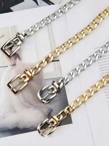 Women Belts - 銀色 - 查看 2