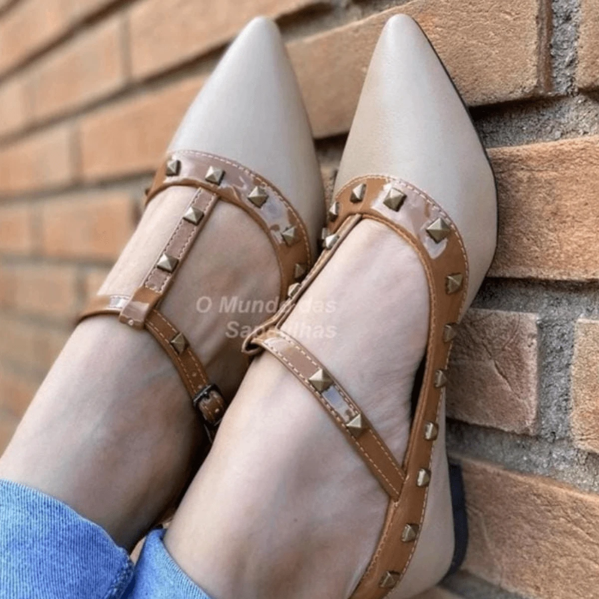 Women Flats - Beige - View 1